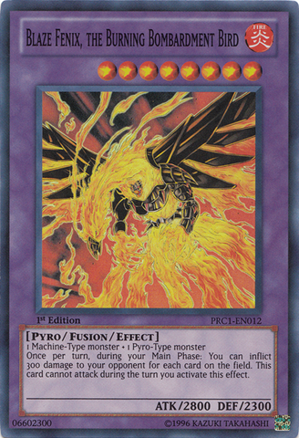 Blaze Fenix, the Burning Bombardment Bird [PRC1-EN012] Super Rare - Card Brawlers | Quebec | Canada | Yu-Gi-Oh!