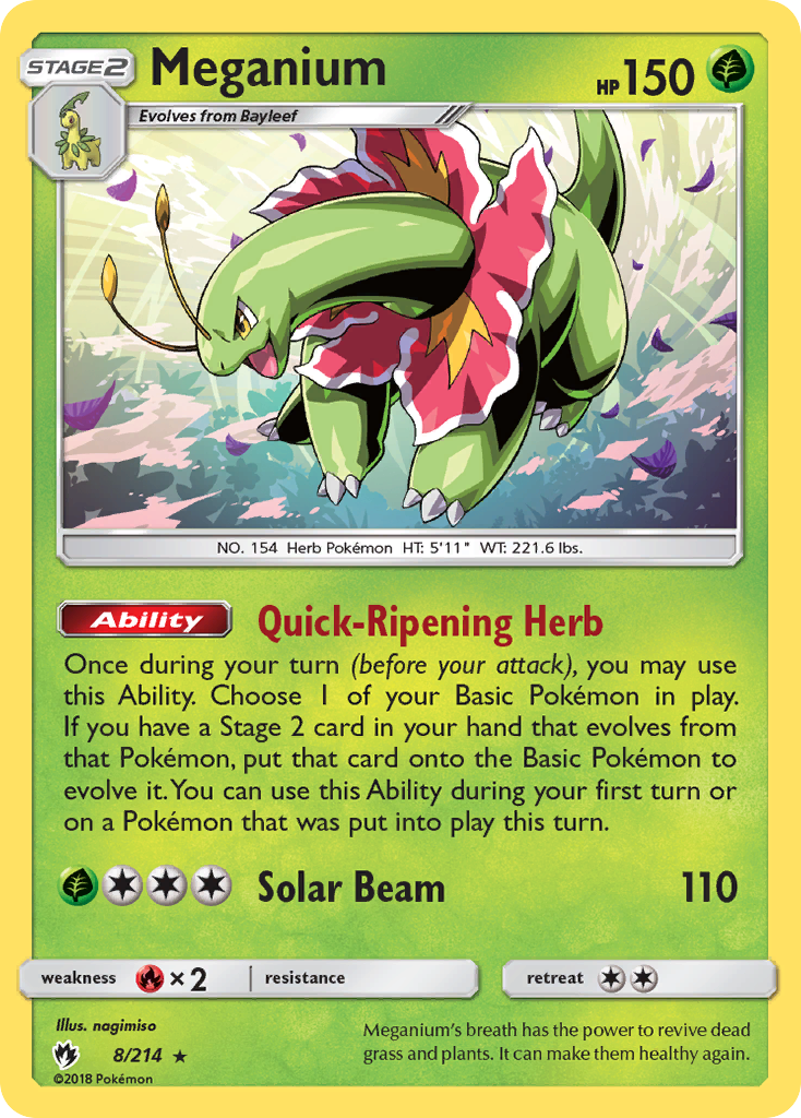 Meganium (8/214) [Sun & Moon: Lost Thunder] - Card Brawlers | Quebec | Canada | Yu-Gi-Oh!