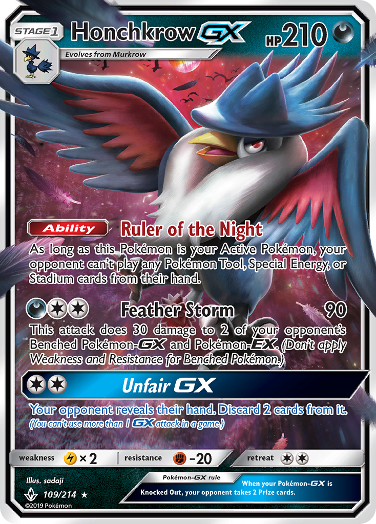 Honchkrow GX (109/214) [Sun & Moon: Unbroken Bonds] - Card Brawlers | Quebec | Canada | Yu-Gi-Oh!