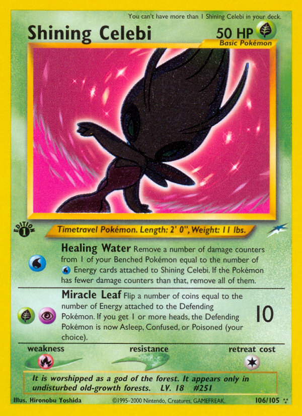 Shining Celebi (106/105) [Neo Destiny 1st Edition] - Card Brawlers | Quebec | Canada | Yu-Gi-Oh!