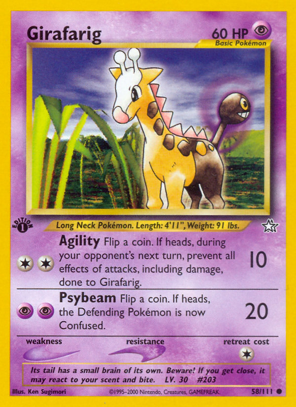 Girafarig (58/111) [Neo Genesis 1st Edition] - Card Brawlers | Quebec | Canada | Yu-Gi-Oh!