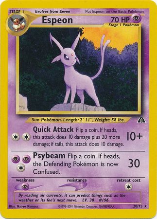 Espeon (20/75) [Neo Discovery Unlimited] - Card Brawlers | Quebec | Canada | Yu-Gi-Oh!