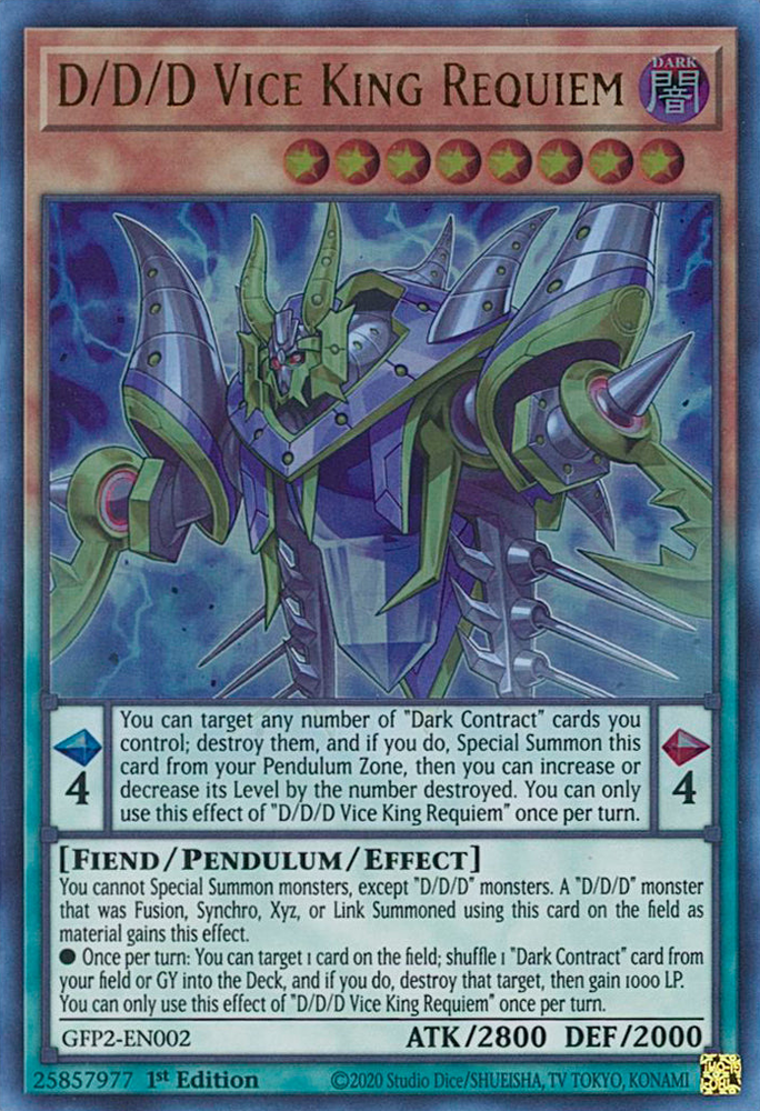 D/D/D Vice King Requiem [GFP2-EN002] Ultra Rare - Card Brawlers | Quebec | Canada | Yu-Gi-Oh!