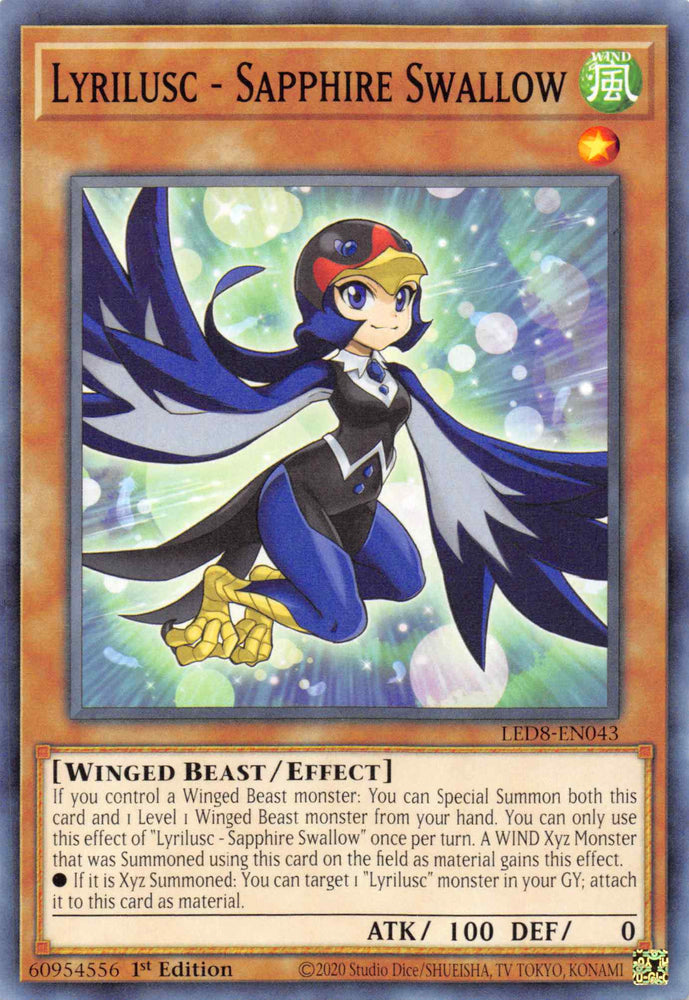 Lyrilusc - Sapphire Swallow [LED8-EN043] Common - Card Brawlers | Quebec | Canada | Yu-Gi-Oh!