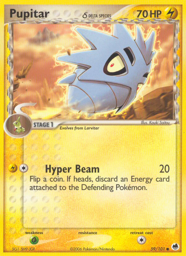 Pupitar (59/101) (Delta Species) [EX: Dragon Frontiers] - Card Brawlers | Quebec | Canada | Yu-Gi-Oh!