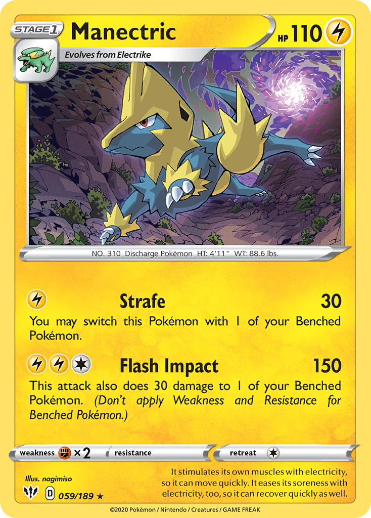 Manectric (059/189) [Sword & Shield: Darkness Ablaze] - Card Brawlers | Quebec | Canada | Yu-Gi-Oh!
