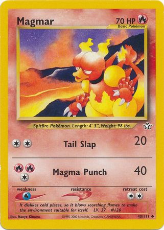 Magmar (40/111) [Neo Genesis Unlimited] - Card Brawlers | Quebec | Canada | Yu-Gi-Oh!