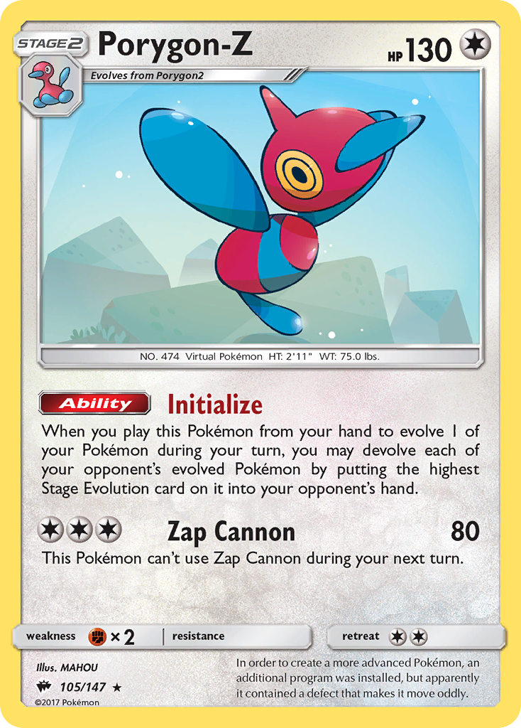 Porygon-Z (105/147) [Sun & Moon: Burning Shadows] - Card Brawlers | Quebec | Canada | Yu-Gi-Oh!