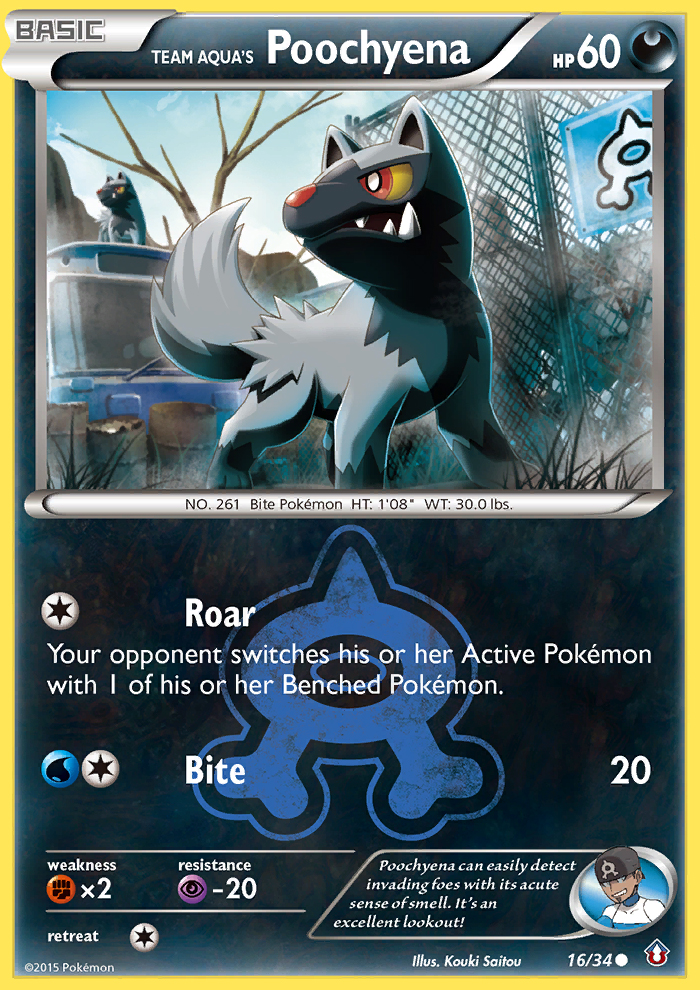 Team Aqua's Poochyena (16/34) [XY: Double Crisis] - Card Brawlers | Quebec | Canada | Yu-Gi-Oh!