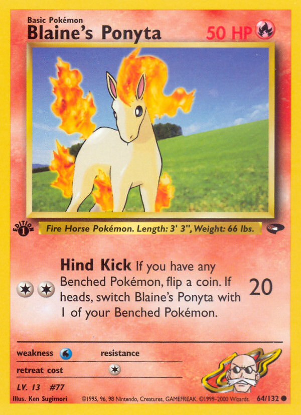 Blaine's Ponyta (64/132) [Gym Challenge 1st Edition] - Card Brawlers | Quebec | Canada | Yu-Gi-Oh!