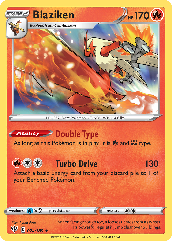 Blaziken (024/189) [Sword & Shield: Darkness Ablaze] - Card Brawlers | Quebec | Canada | Yu-Gi-Oh!