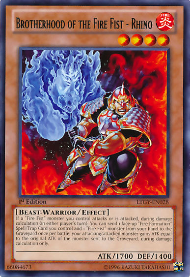 Brotherhood of the Fire Fist - Rhino [LTGY-EN028] Rare - Card Brawlers | Quebec | Canada | Yu-Gi-Oh!