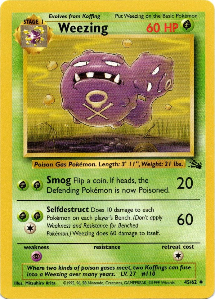 Weezing (45/62) [Fossil Unlimited] - Card Brawlers | Quebec | Canada | Yu-Gi-Oh!