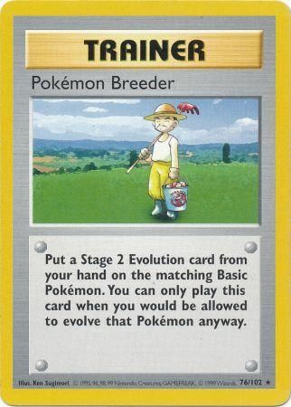 Pokemon Breeder (76/102) [Base Set Shadowless Unlimited] - Card Brawlers | Quebec | Canada | Yu-Gi-Oh!