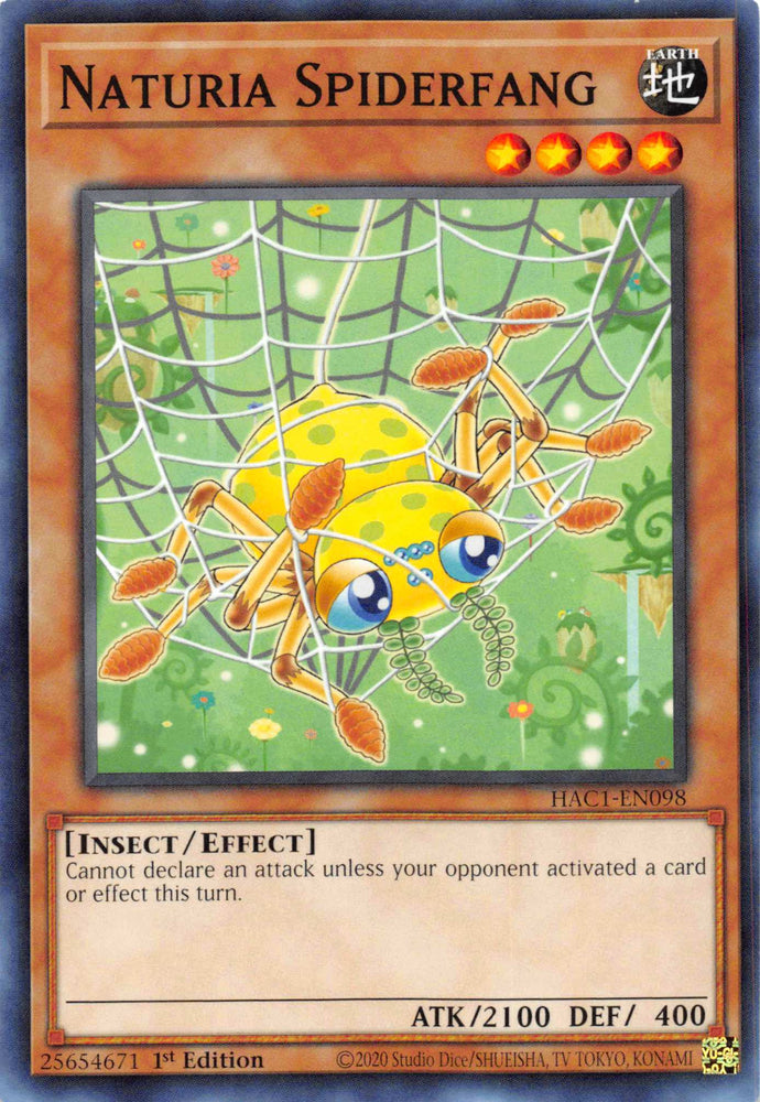 Naturia Spiderfang [HAC1-EN098] Common - Card Brawlers | Quebec | Canada | Yu-Gi-Oh!