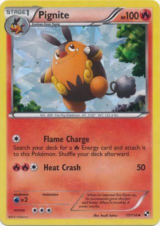 Pignite (17/114) (Cracked Ice Holo) [Black & White: Base Set] - Card Brawlers | Quebec | Canada | Yu-Gi-Oh!