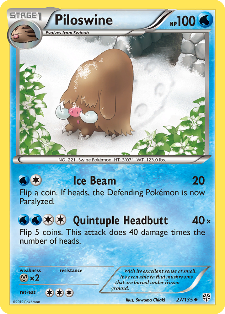 Piloswine (27/135) [Black & White: Plasma Storm] - Card Brawlers | Quebec | Canada | Yu-Gi-Oh!