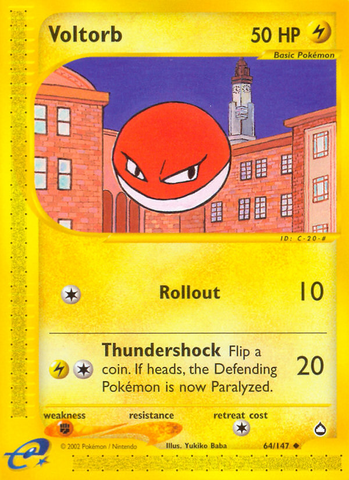 Voltorb (64/147) [Aquapolis] - Card Brawlers | Quebec | Canada | Yu-Gi-Oh!