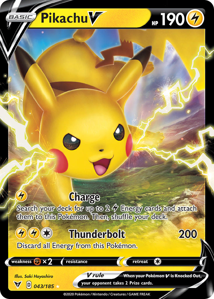 Pikachu V (043/185) [Sword & Shield: Vivid Voltage] - Card Brawlers | Quebec | Canada | Yu-Gi-Oh!
