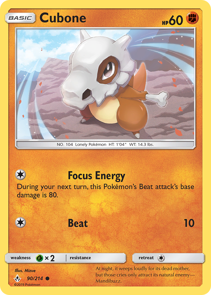 Cubone (90/214) [Sun & Moon: Unbroken Bonds] - Card Brawlers | Quebec | Canada | Yu-Gi-Oh!