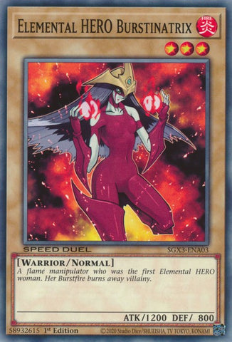 Elemental HERO Burstinatrix [SGX3-ENA03] Common - Card Brawlers | Quebec | Canada | Yu-Gi-Oh!