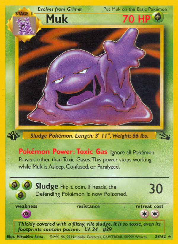 Muk (28/62) [Fossil 1st Edition] - Card Brawlers | Quebec | Canada | Yu-Gi-Oh!