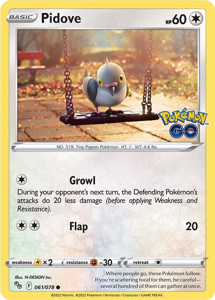 Pidove (061/078) [Pokémon GO] - Card Brawlers | Quebec | Canada | Yu-Gi-Oh!