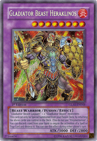 Gladiator Beast Heraklinos [GLAS-EN044] Secret Rare - Card Brawlers | Quebec | Canada | Yu-Gi-Oh!