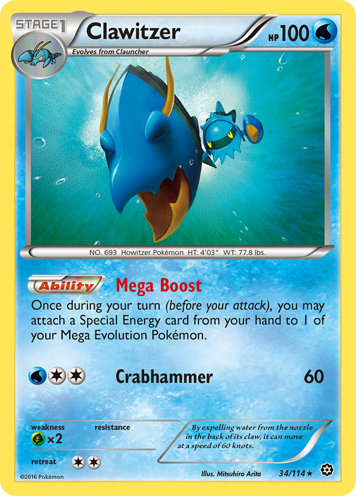 Clawitzer (34/114) [XY: Steam Siege] - Card Brawlers | Quebec | Canada | Yu-Gi-Oh!