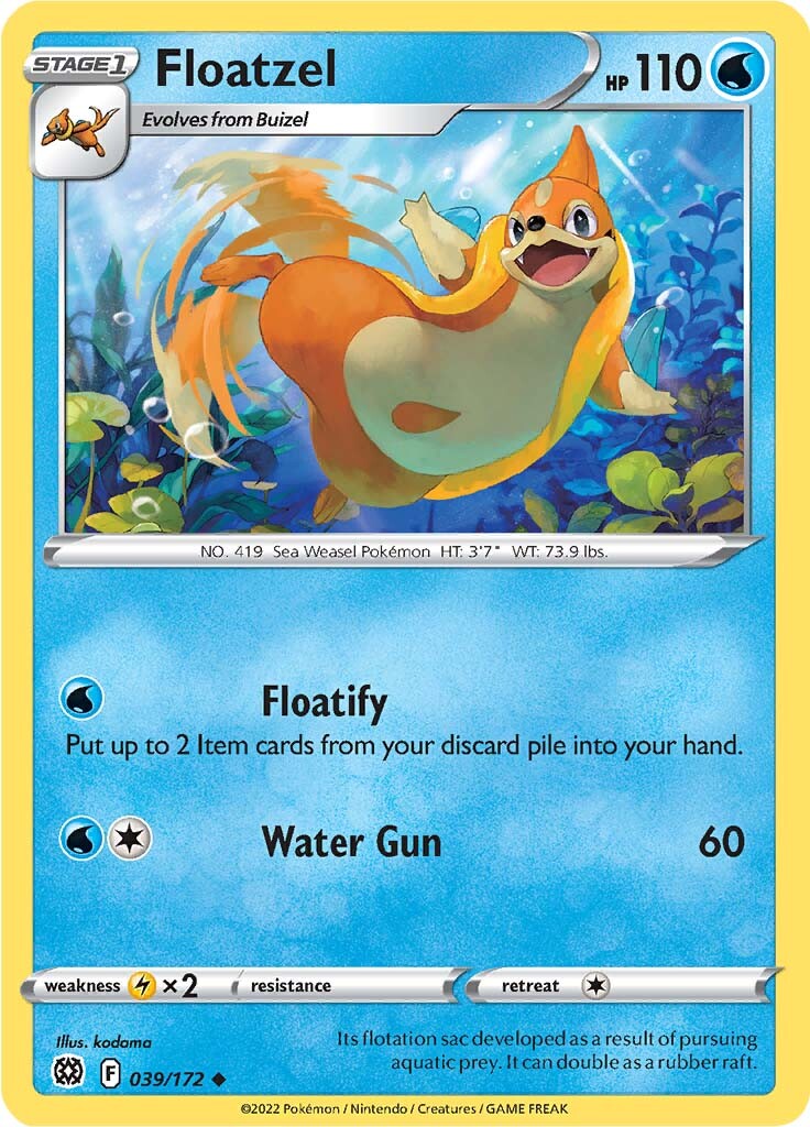 Floatzel (039/172) [Sword & Shield: Brilliant Stars] - Card Brawlers | Quebec | Canada | Yu-Gi-Oh!