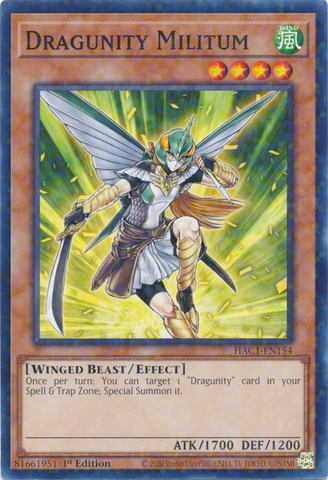 Dragunity Militum (Duel Terminal) [HAC1-EN154] Common - Card Brawlers | Quebec | Canada | Yu-Gi-Oh!