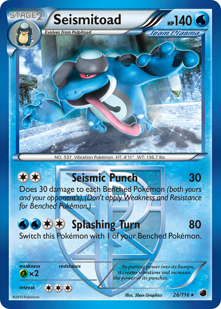 Seismitoad (26/116) [Black & White: Plasma Freeze] - Card Brawlers | Quebec | Canada | Yu-Gi-Oh!