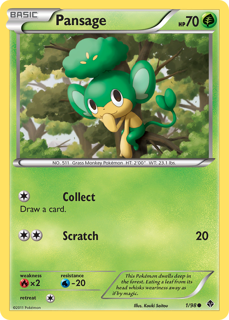 Pansage (1/98) [Black & White: Emerging Powers] - Card Brawlers | Quebec | Canada | Yu-Gi-Oh!