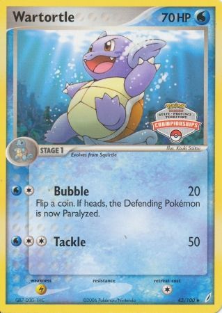 Wartortle (42/100) (States Championship Promo) [EX: Crystal Guardians] - Card Brawlers | Quebec | Canada | Yu-Gi-Oh!