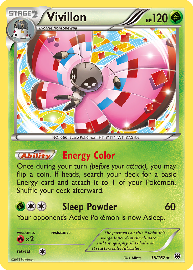 Vivillon (15/162) [XY: BREAKthrough] - Card Brawlers | Quebec | Canada | Yu-Gi-Oh!