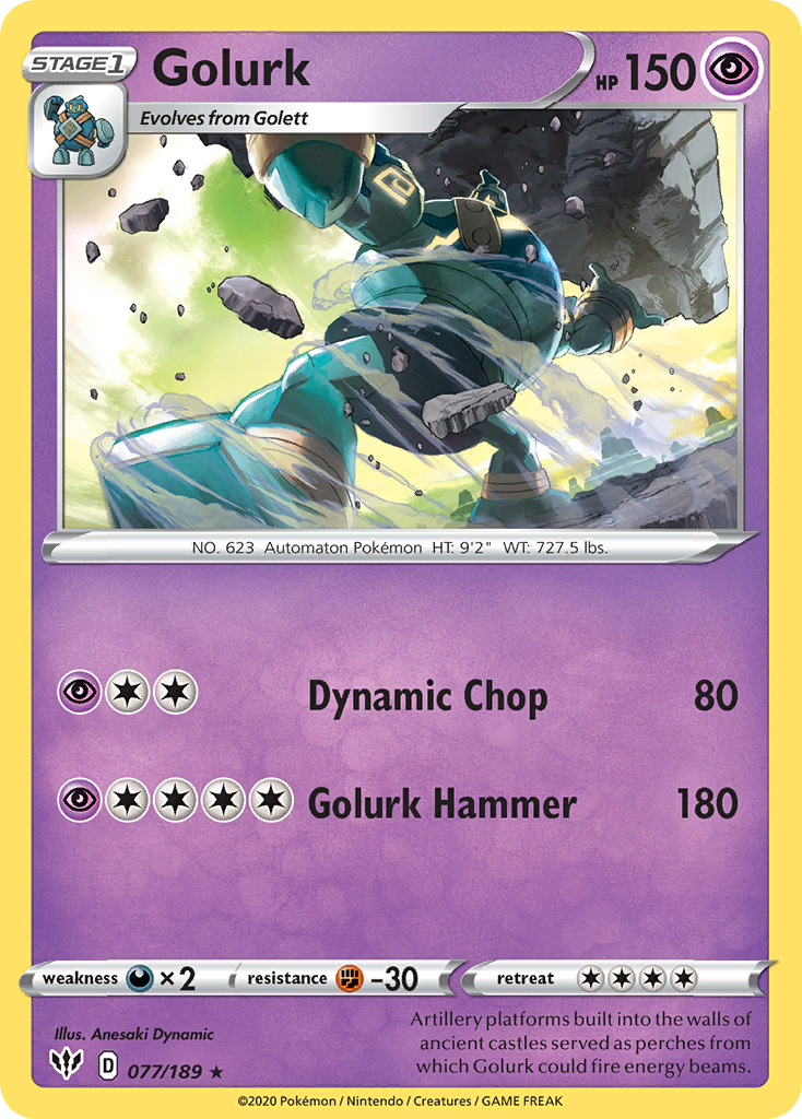 Golurk (077/189) [Sword & Shield: Darkness Ablaze] - Card Brawlers | Quebec | Canada | Yu-Gi-Oh!