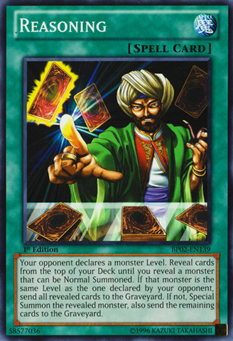 Reasoning [BP02-EN139] Mosaic Rare - Card Brawlers | Quebec | Canada | Yu-Gi-Oh!