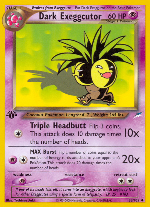 Dark Exeggutor (33/105) [Neo Destiny 1st Edition] - Card Brawlers | Quebec | Canada | Yu-Gi-Oh!