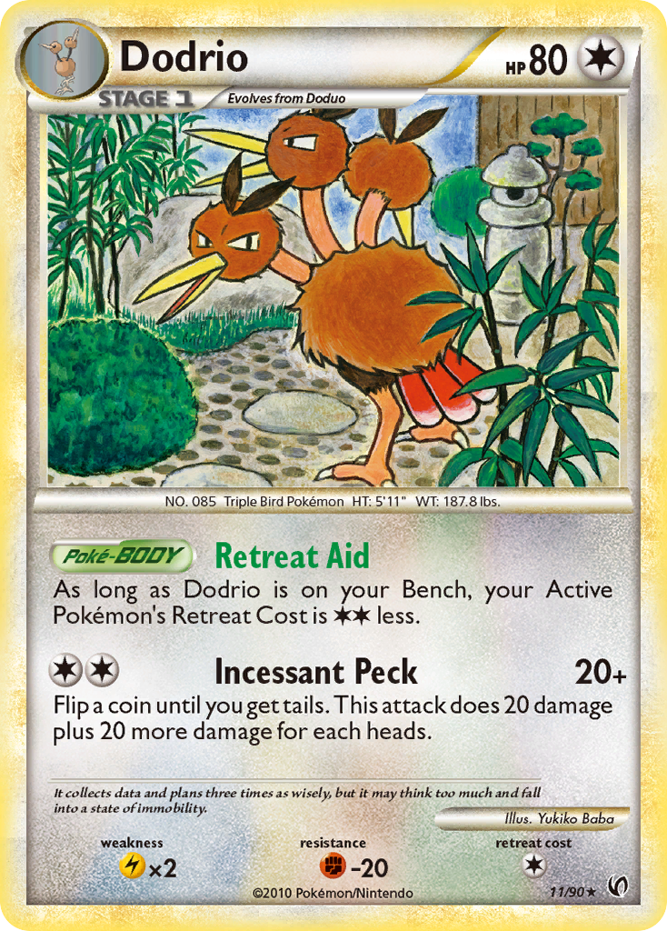 Dodrio (11/90) [HeartGold & SoulSilver: Undaunted] - Card Brawlers | Quebec | Canada | Yu-Gi-Oh!