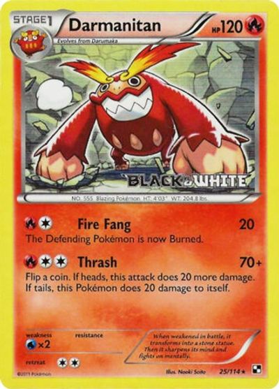 Darmanitan (25/114) (Prerelease Promo) [Black & White: Black Star Promos] - Card Brawlers | Quebec | Canada | Yu-Gi-Oh!