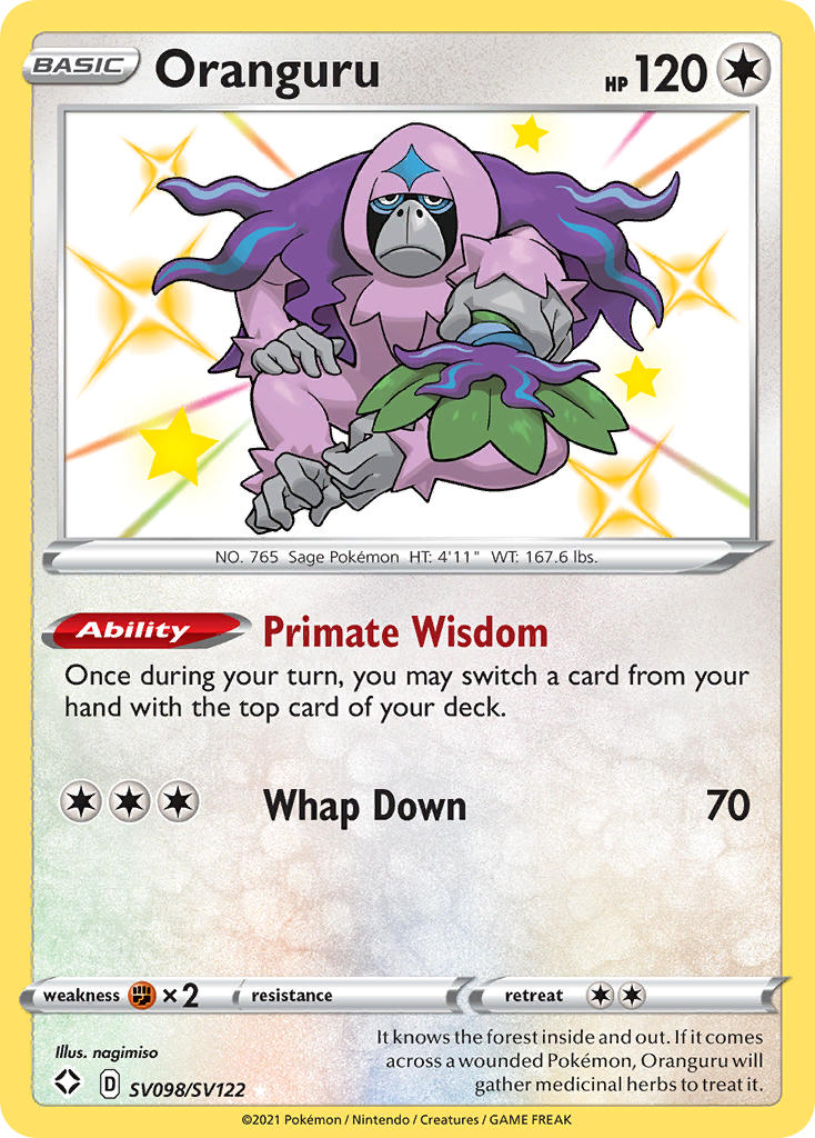 Oranguru (SV098/SV122) [Sword & Shield: Shining Fates] - Card Brawlers | Quebec | Canada | Yu-Gi-Oh!