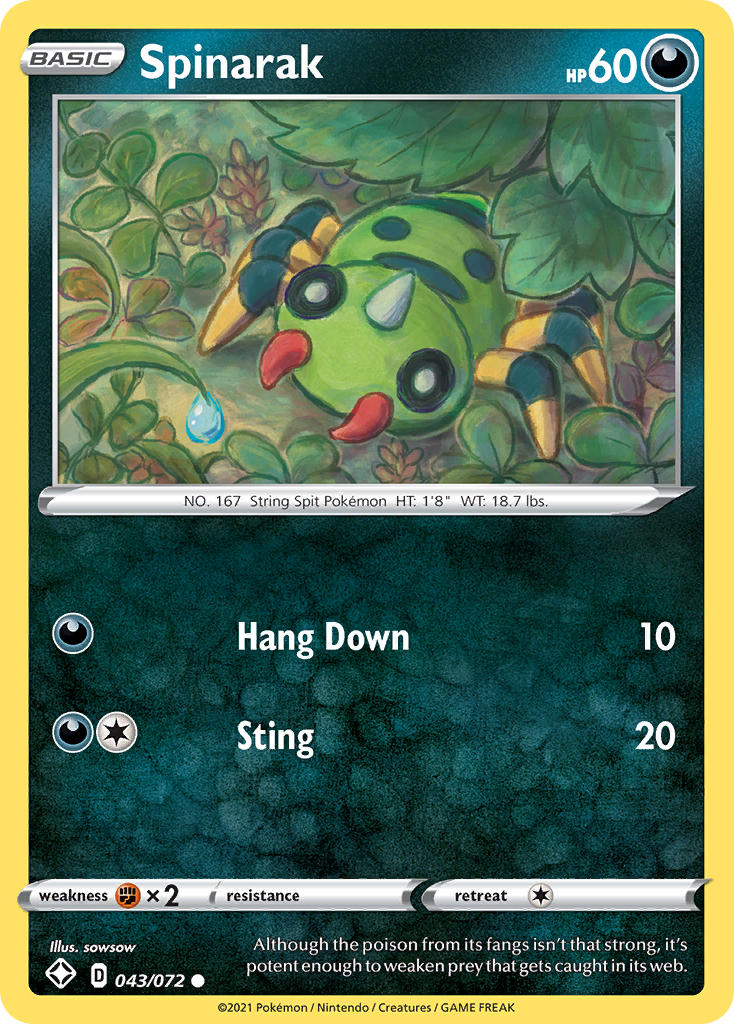 Spinarak (043/072) [Sword & Shield: Shining Fates] - Card Brawlers | Quebec | Canada | Yu-Gi-Oh!