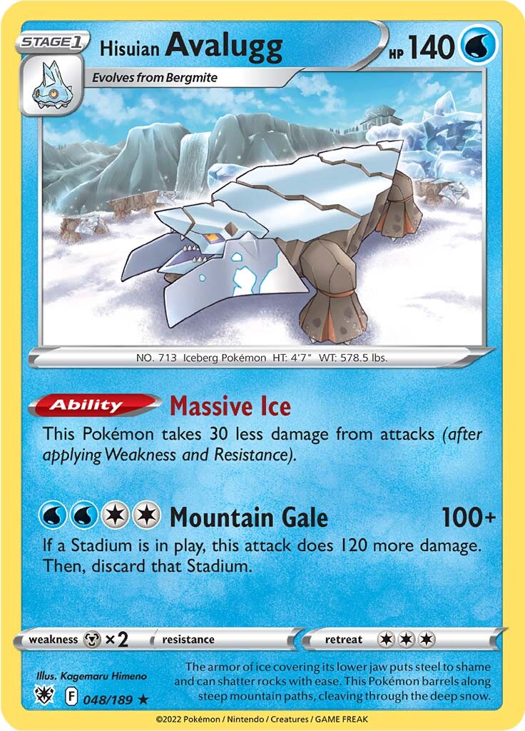 Hisuian Avalugg (048/189) [Sword & Shield: Astral Radiance] - Card Brawlers | Quebec | Canada | Yu-Gi-Oh!