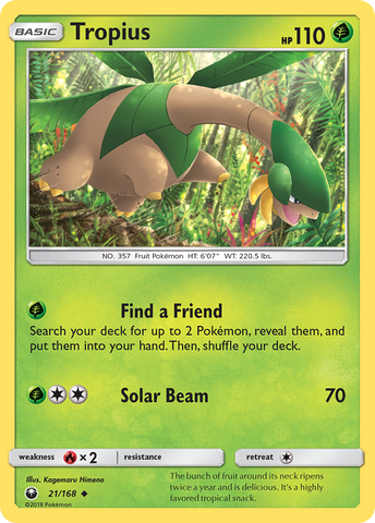 Tropius (21/168) [Sun & Moon: Celestial Storm] - Card Brawlers | Quebec | Canada | Yu-Gi-Oh!