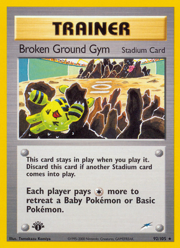 Broken Ground Gym (92/105) [Neo Destiny 1st Edition] - Card Brawlers | Quebec | Canada | Yu-Gi-Oh!