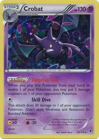 Crobat (33/119) (Cosmos Holo) [XY: Phantom Forces] - Card Brawlers | Quebec | Canada | Yu-Gi-Oh!