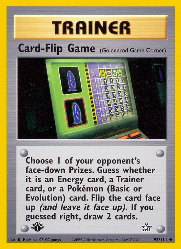 Card-Flip Game (92/111) [Neo Genesis 1st Edition] - Card Brawlers | Quebec | Canada | Yu-Gi-Oh!