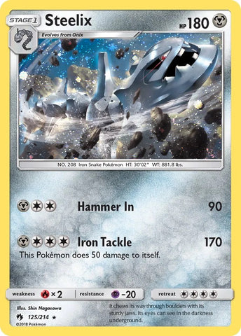 Steelix (125/214) (Cosmos Holo) [Sun & Moon: Lost Thunder] - Card Brawlers | Quebec | Canada | Yu-Gi-Oh!