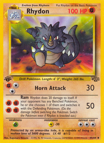 Rhydon (45/64) [Jungle 1st Edition] - Card Brawlers | Quebec | Canada | Yu-Gi-Oh!