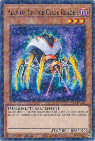 Ally of Justice Cycle Reader (Duel Terminal) [HAC1-EN089] Common - Card Brawlers | Quebec | Canada | Yu-Gi-Oh!